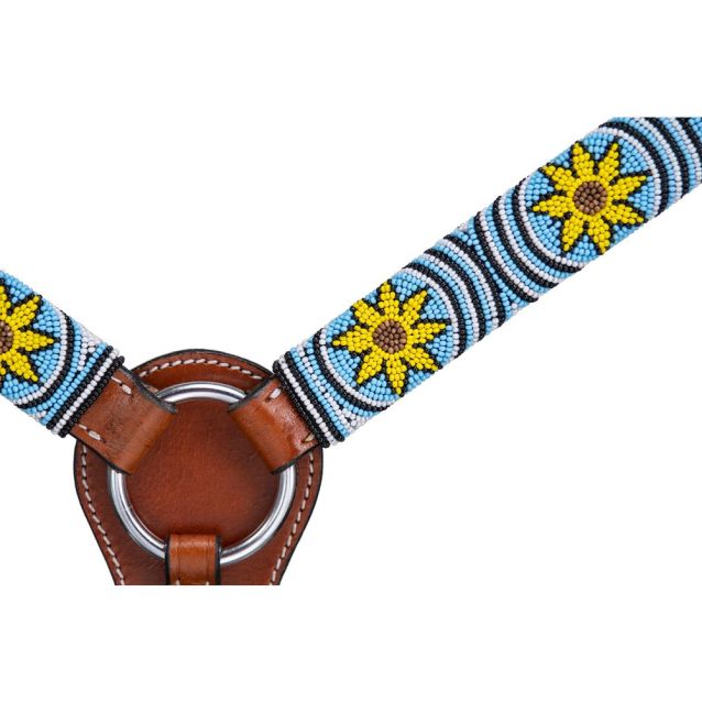 Royal King Beaded Sunflower Headstall & Breastcollar Set