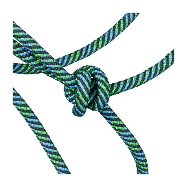 Tough1 Tri-Color Rope Halter with Lead (Kelly Green)
