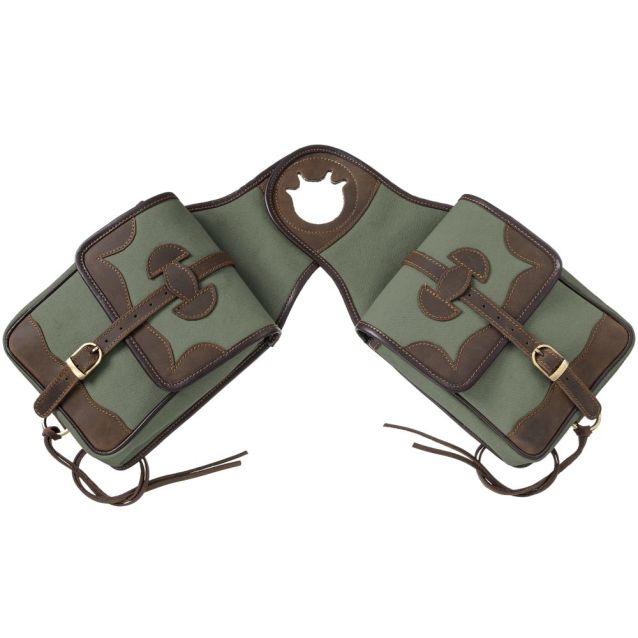 Tough1 Canvas Horn Bag with Leather Accents