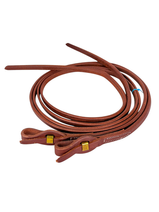 5/8" Oiled Harness Leather Split Reins - Quick Connect
