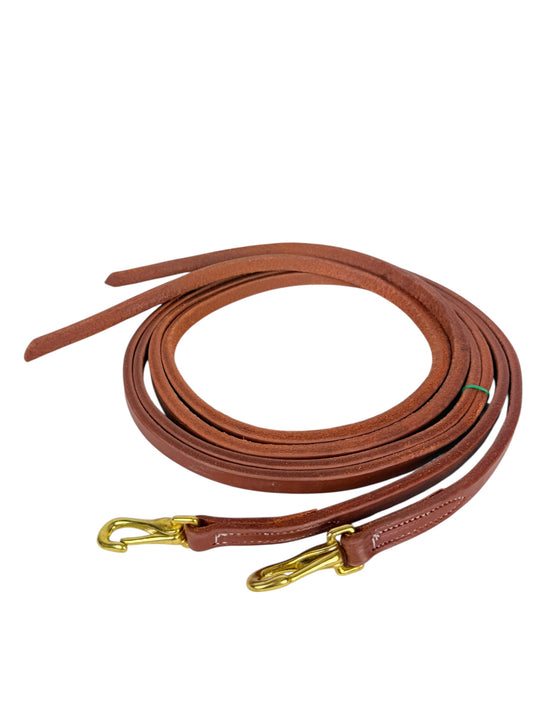 5/8" Oiled Harness Leather Split Reins - Quick Snap Ends