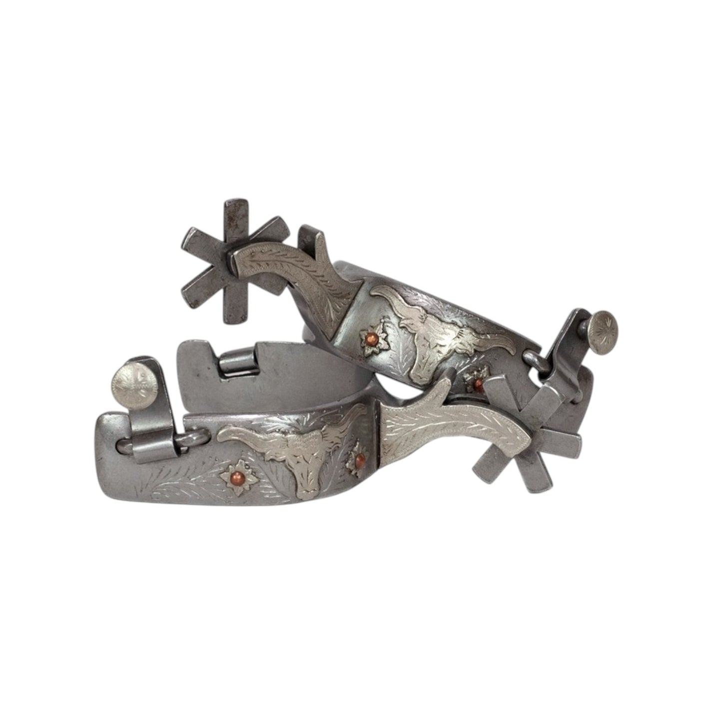 Men's Steel Longhorn Spurs