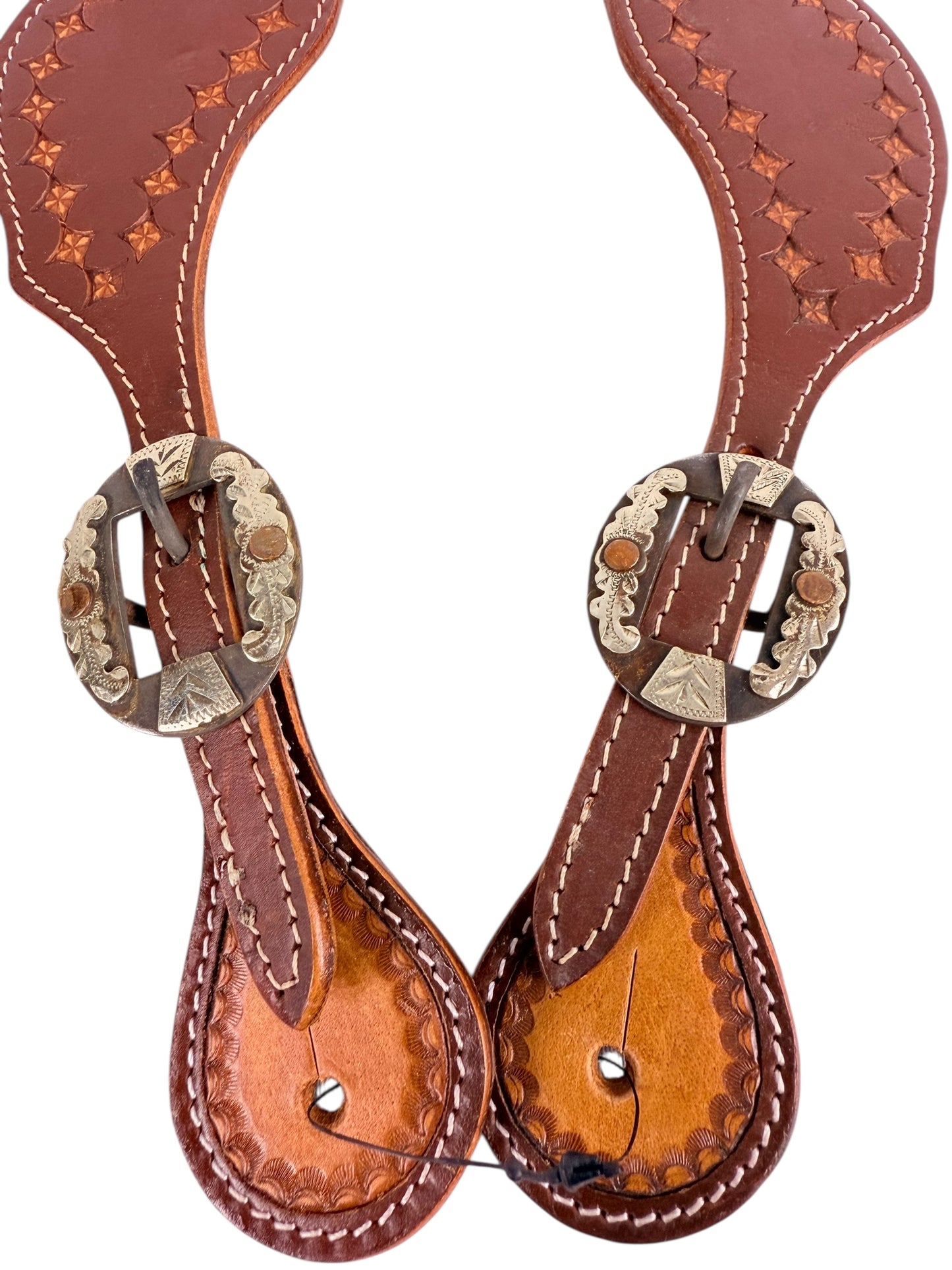 Two Tone Spur Straps + Fancy Buckles