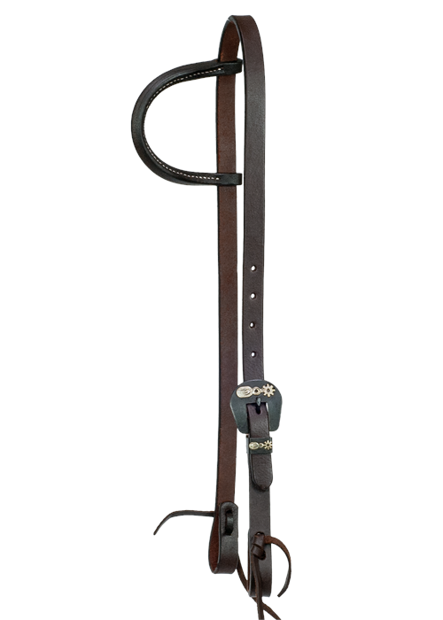 3/4" SLIP EAR HEADSTALL - SPUR BUCKLE + KEEPER