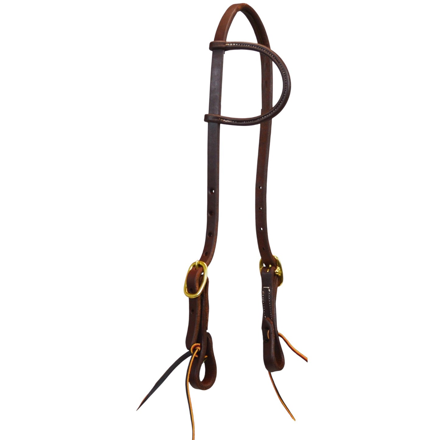 5/8" Double Buckle Slip Ear Headstall (Dark Oil)