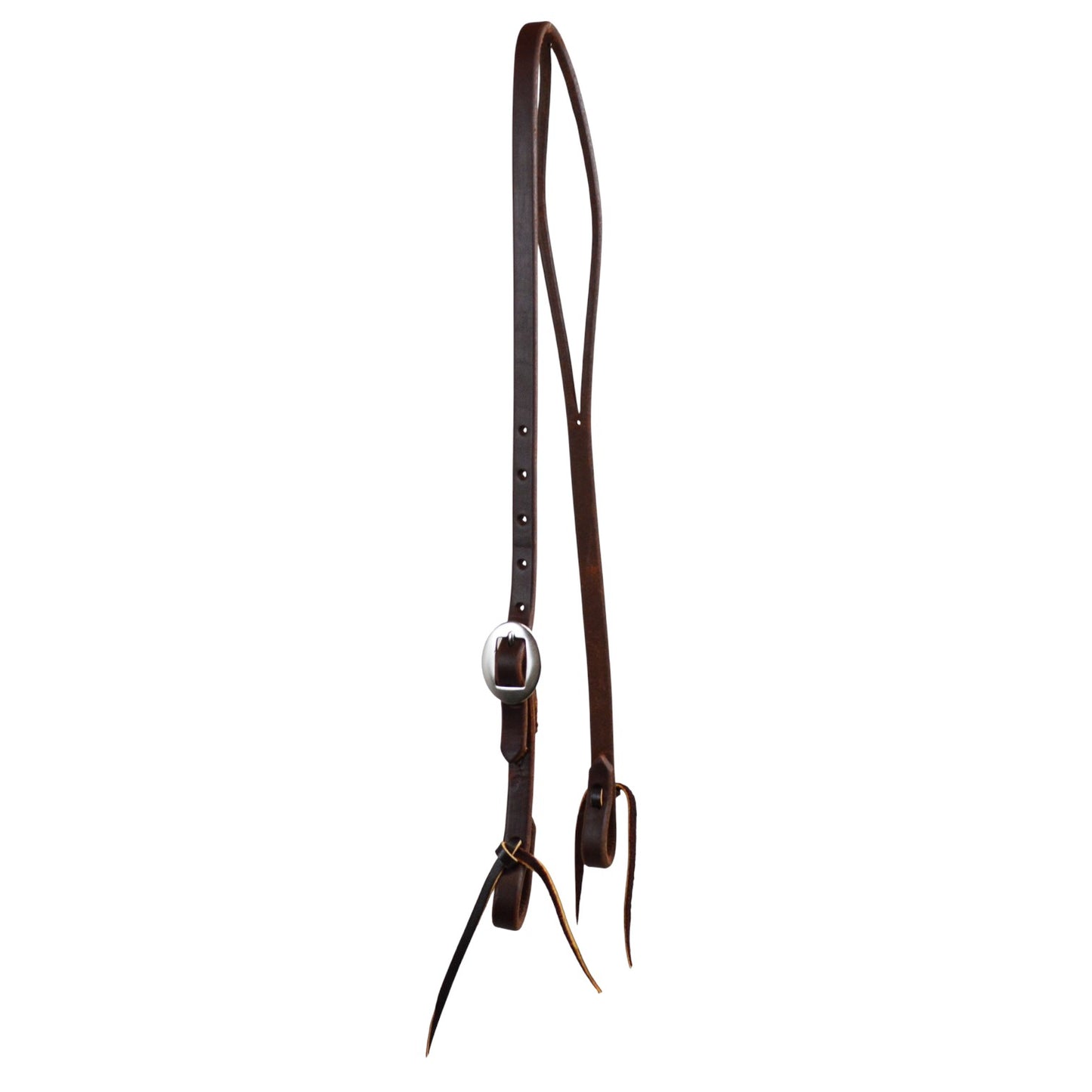 3/4" Single SS Buckle Slit Ear Headstall (Dark Oil)