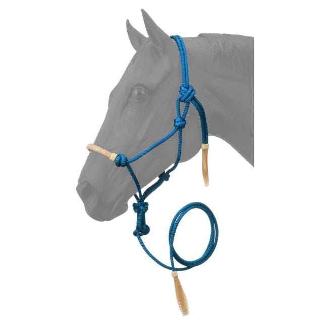 Tough 1 Rawhide Noseband Rope Halter with Lead