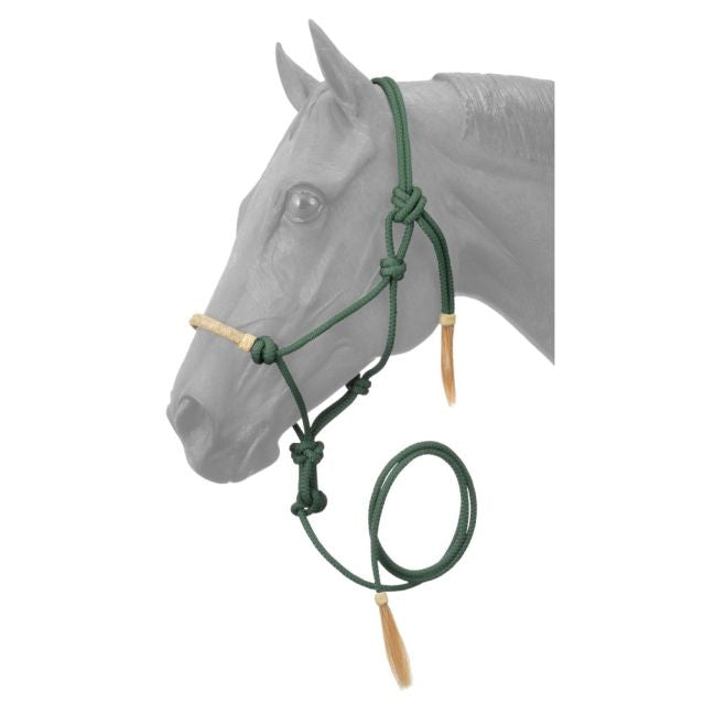 Tough 1 Rawhide Noseband Rope Halter with Lead