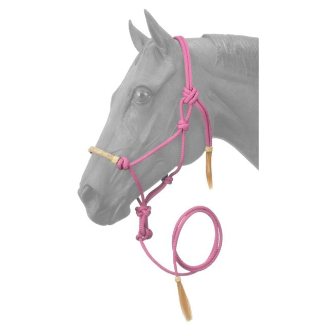 Tough 1 Rawhide Noseband Rope Halter with Lead