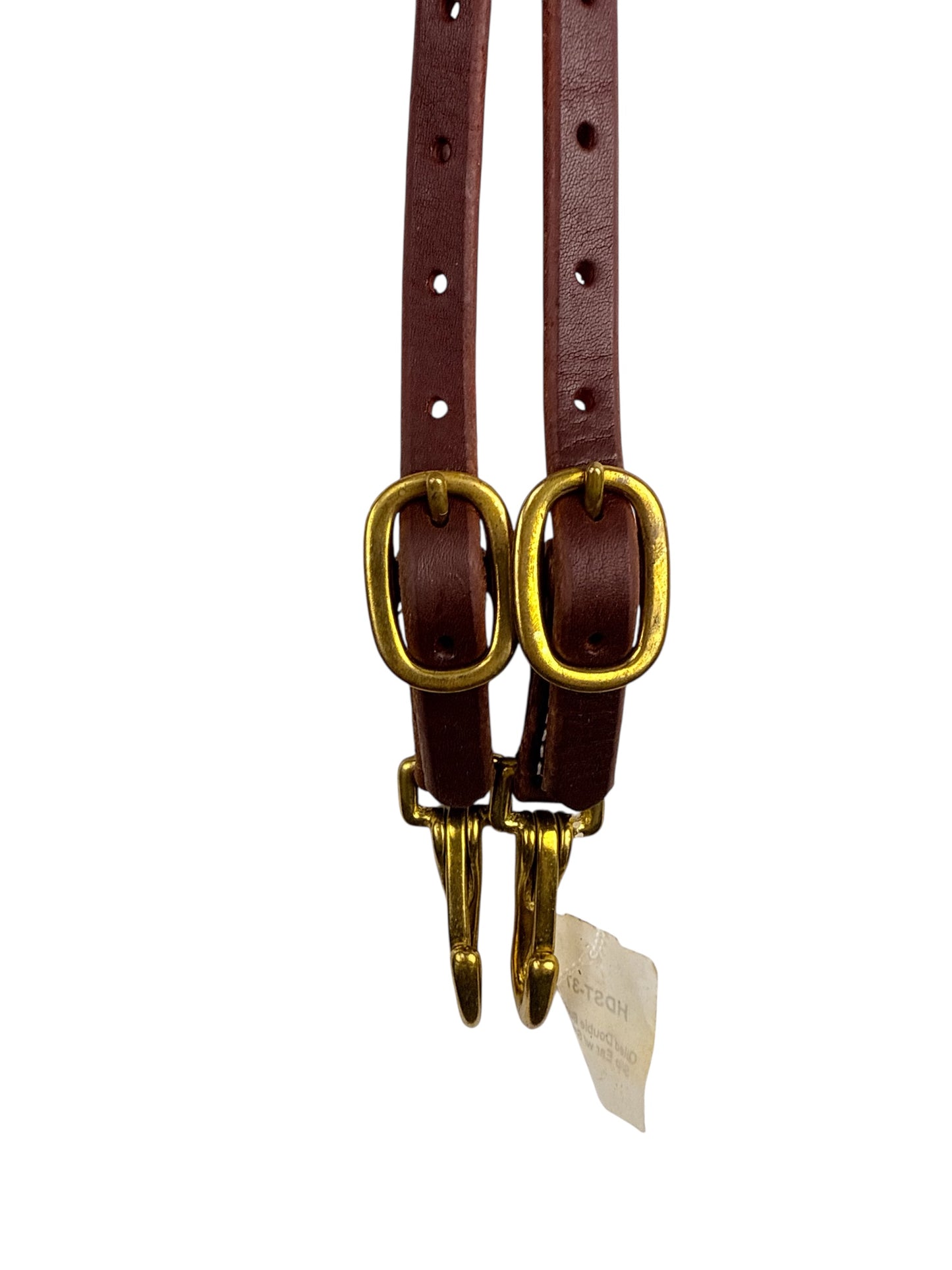 5/8" Double Buckle Slip Ear Headstall - Snaps (Dark Oil)