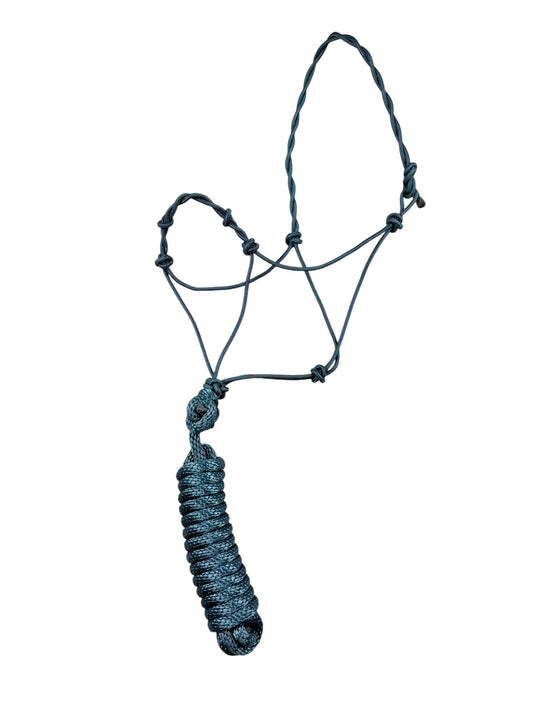 Knotted Rope Halter with 14' Lead (Hunter Green)