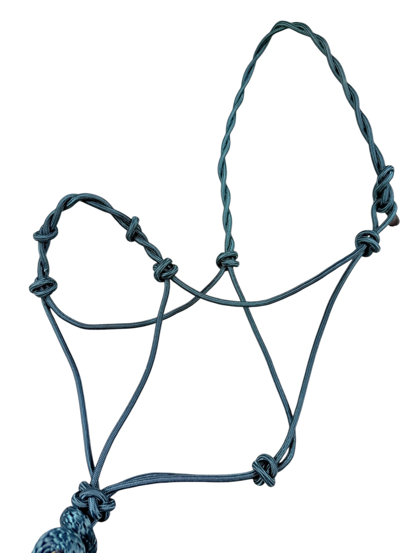 Knotted Rope Halter with 14' Lead (Hunter Green)