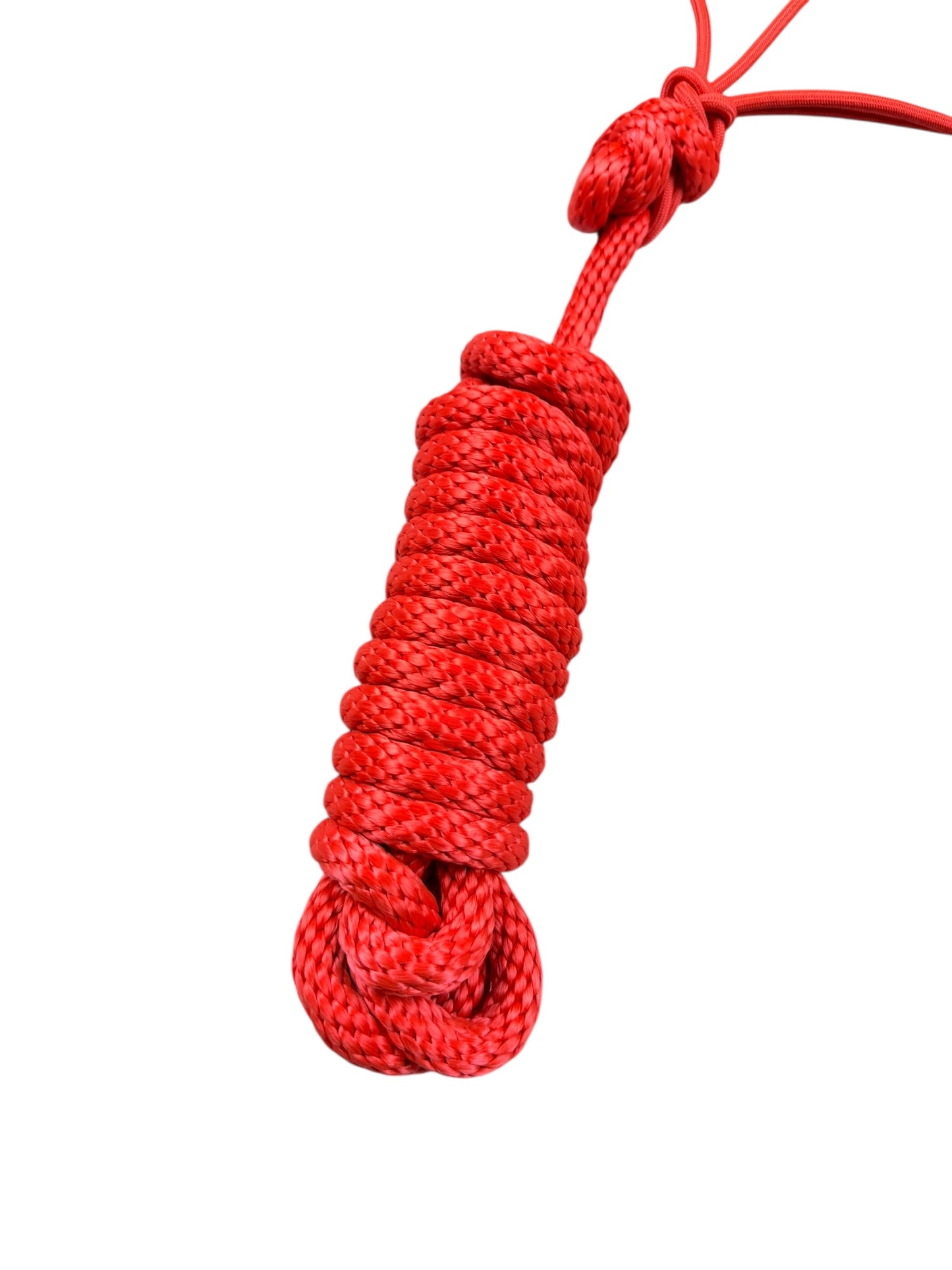 Knotted Rope Halter with 14' Lead (Red)