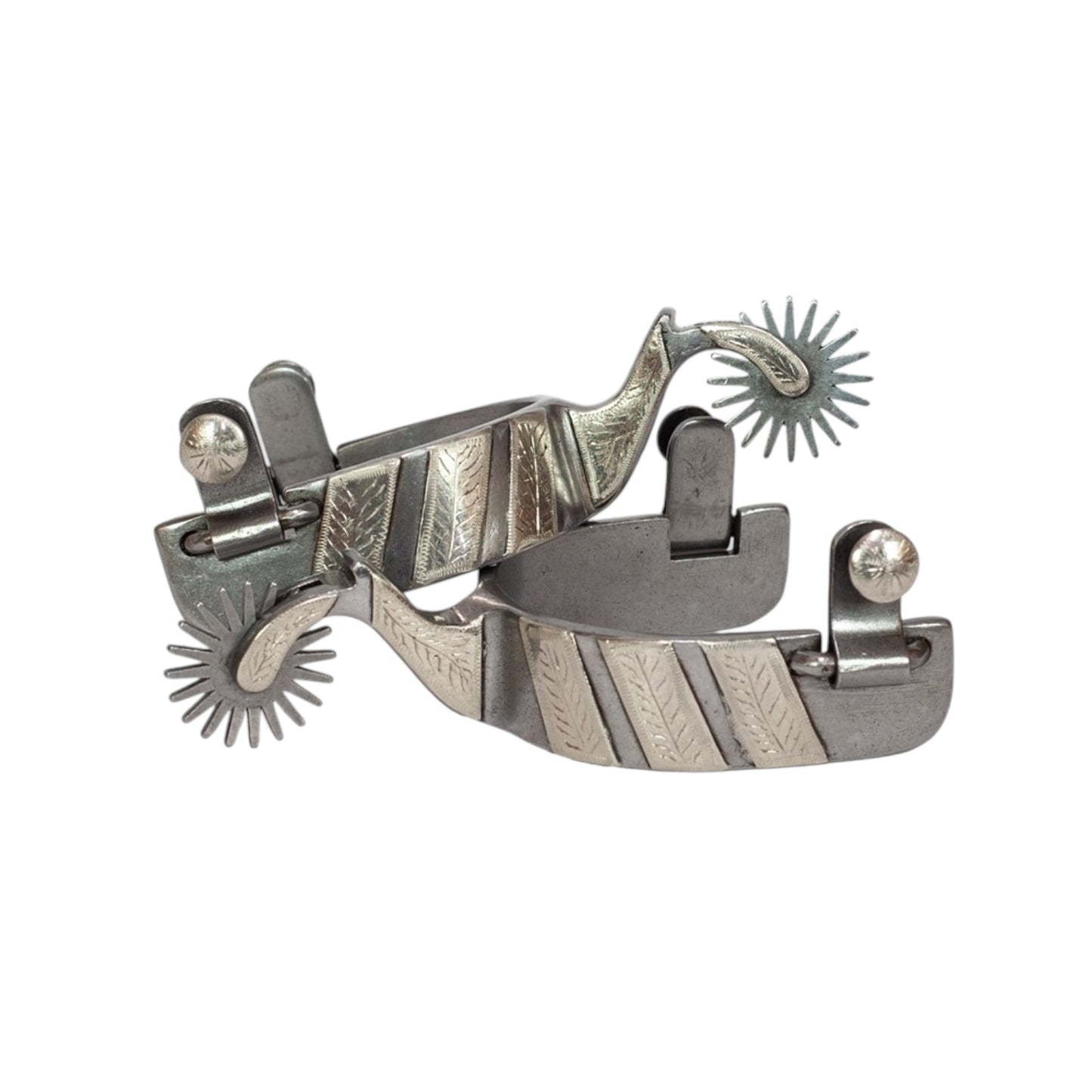 Silver Striped Spurs (16 Point)