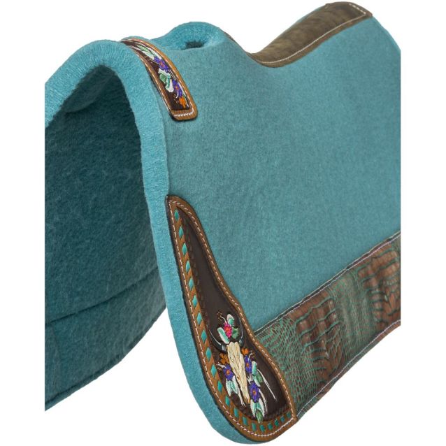 Tough1 Hand Painted Steer Skull Saddle Pad