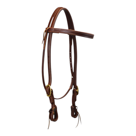 3/4" Doubled + Stitched Browband Headstall