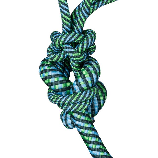 Tough1 Tri-Color Rope Halter with Lead (Kelly Green)