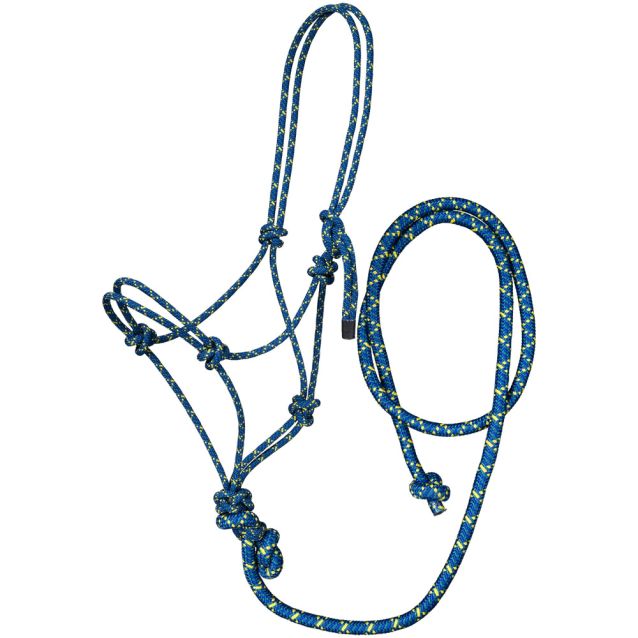Tough1 Tri-Color Rope Halter with Lead (Royal Blue)