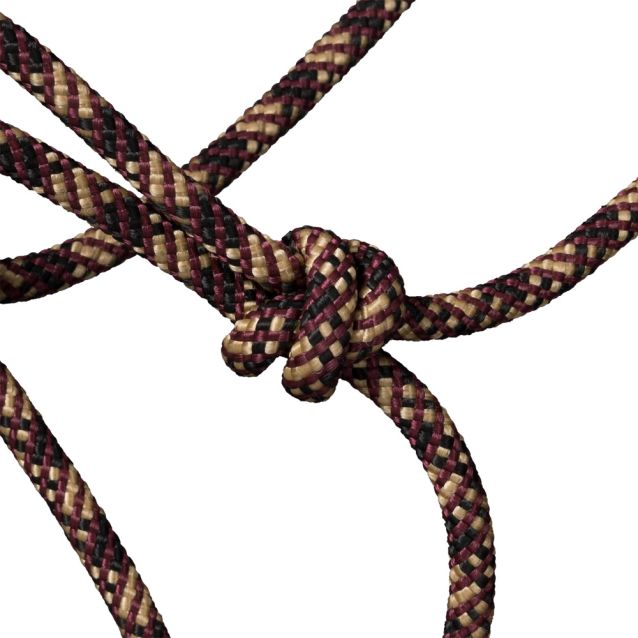 Tough1 Tri-Color Rope Halter with Lead (Burgundy)