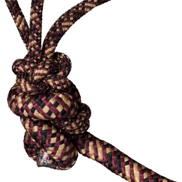 Tough1 Tri-Color Rope Halter with Lead (Burgundy)