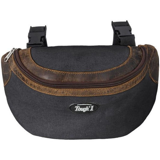 Tough1 Canvas Pommel Bag with Leather Accents
