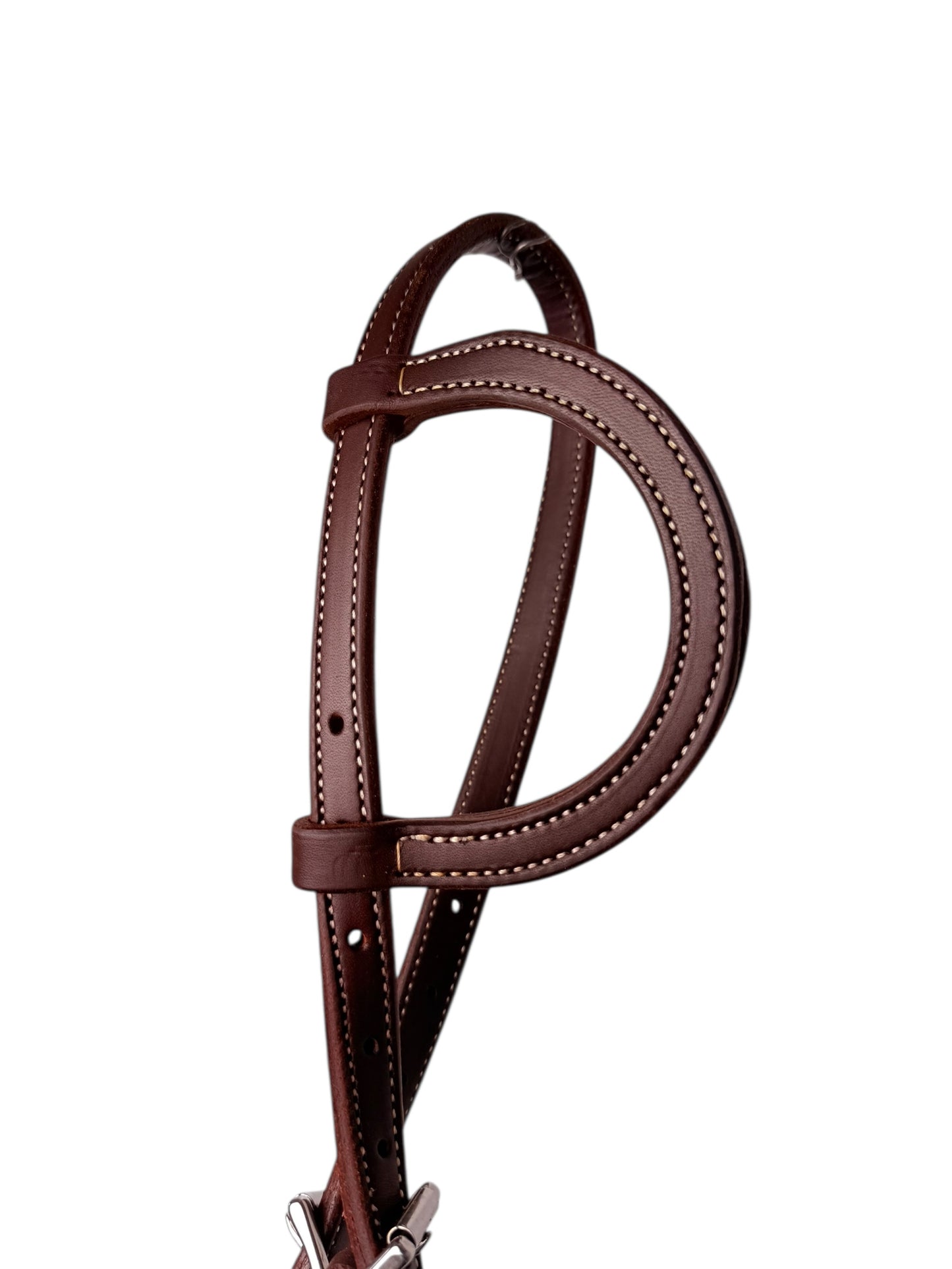 3/4” Doubled + Stitched Slip Ear Headstall with Roller Buckles and Conchos