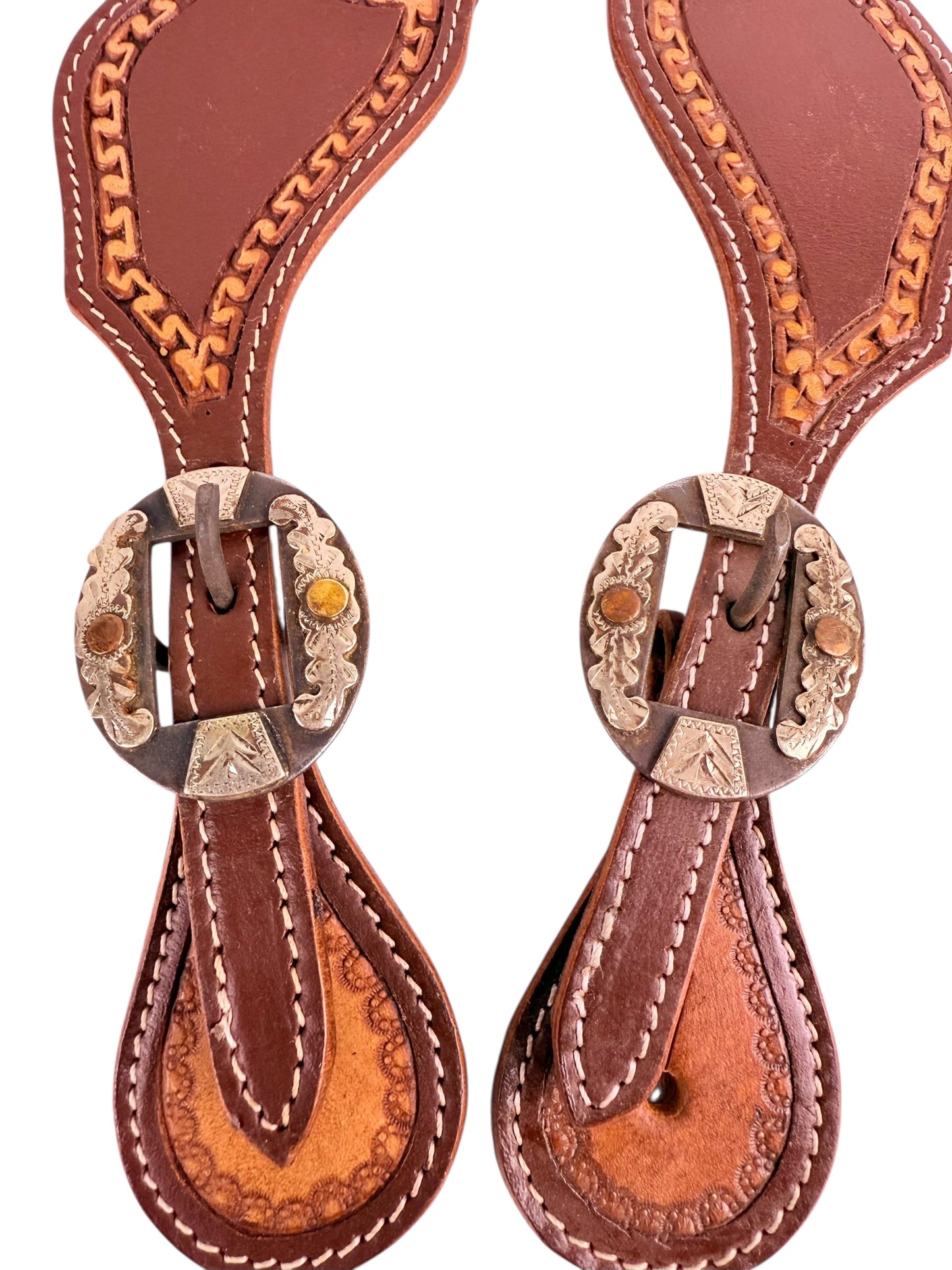 Two Tone Spur Straps + Fancy Buckles