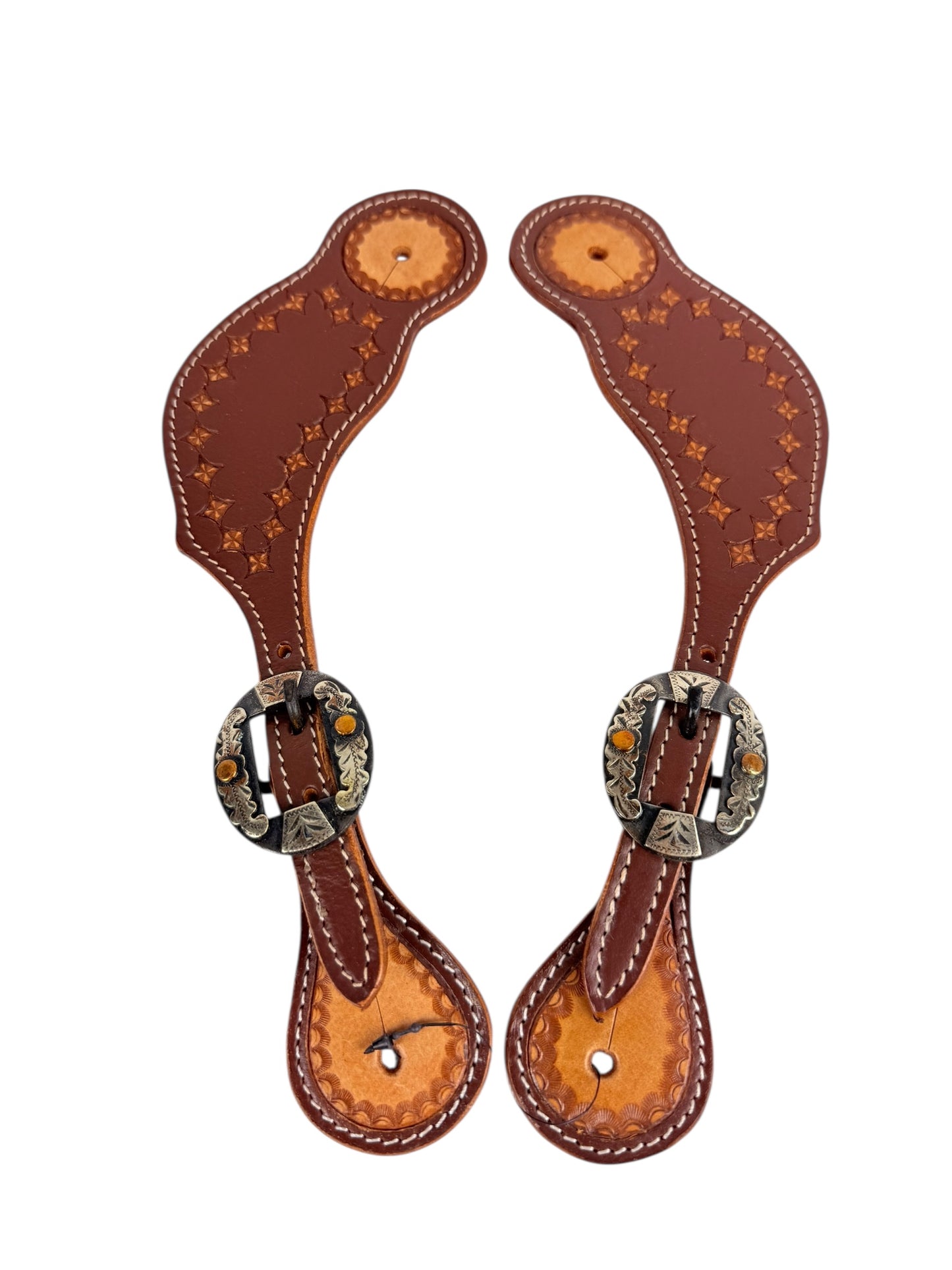 Two Tone Spur Straps + Fancy Buckles