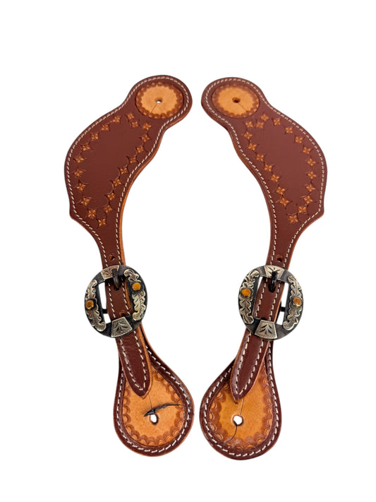 Two Tone Spur Straps + Fancy Buckles