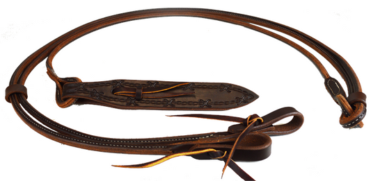 Rolled & Stitched Harness Leather Romal Reins (50")