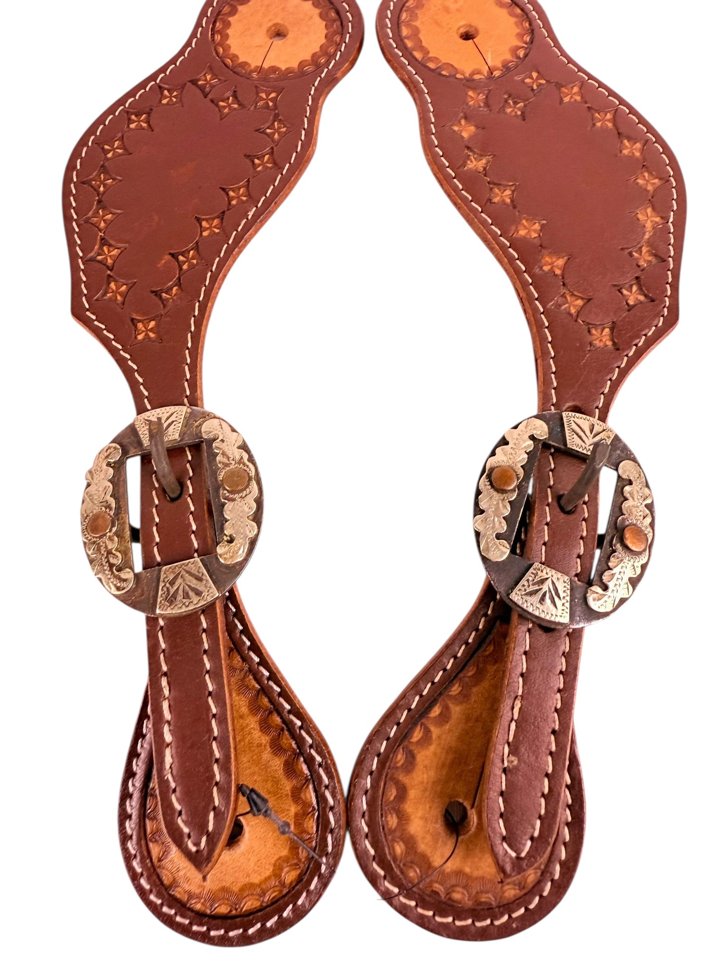Two Tone Spur Straps + Fancy Buckles