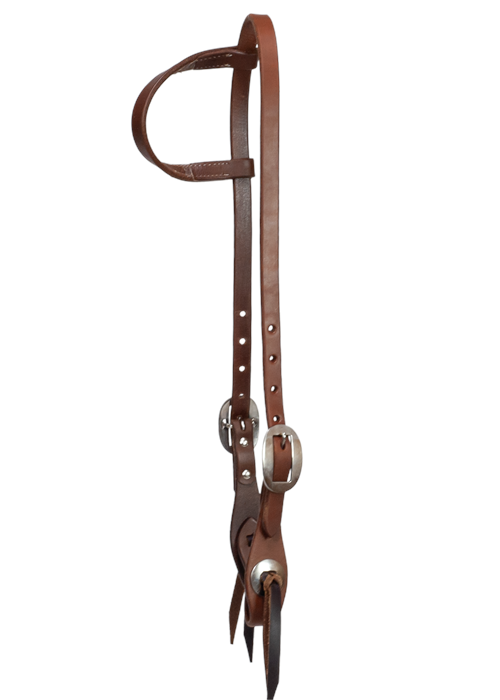 3/4" Slip Ear Headstall - SS Buckles + Conchos