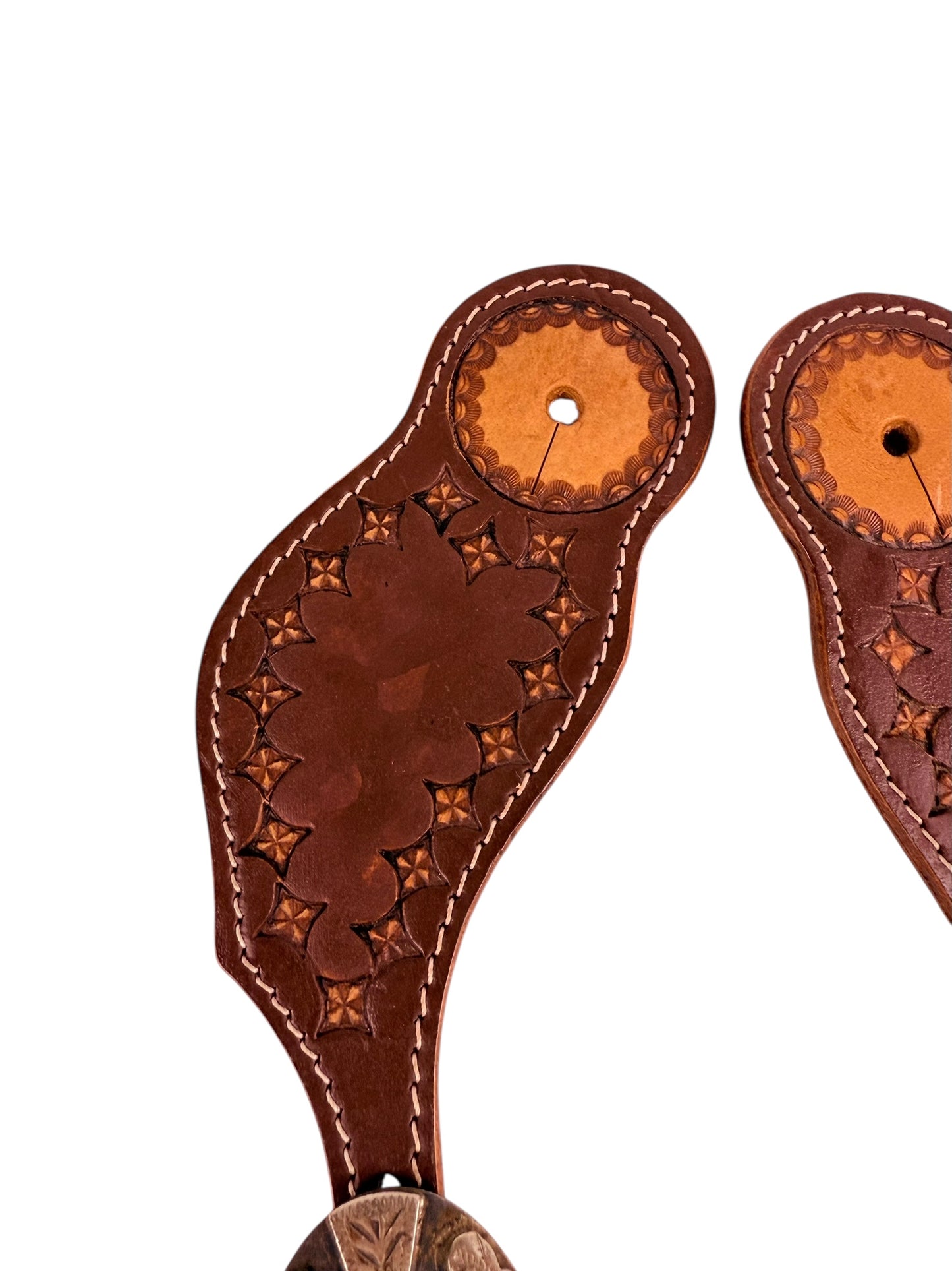 Two Tone Spur Straps + Fancy Buckles