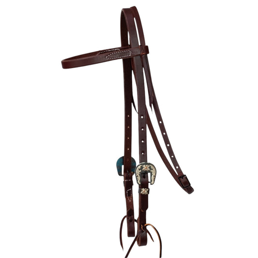 3/4" Fancy Buckle Browband Headstall