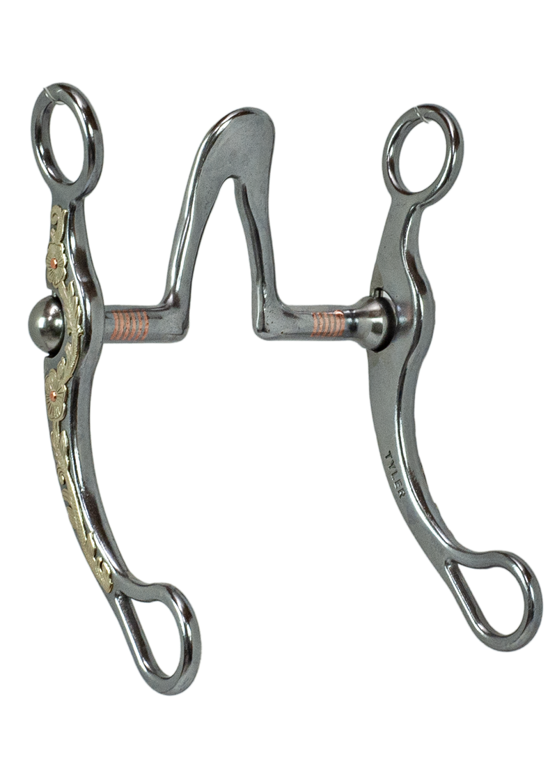 Tyler Chrome Floral Short Shank - Cathedral Bit