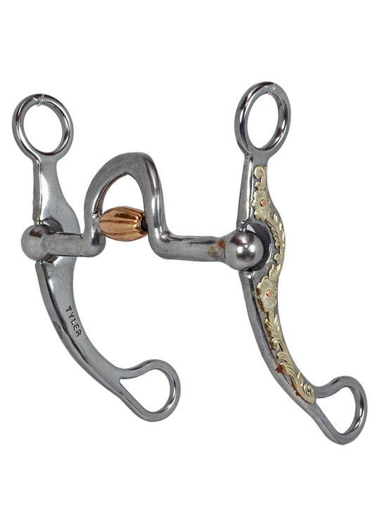 Tyler Chrome Floral "S" Shank - Short Spoon Bit
