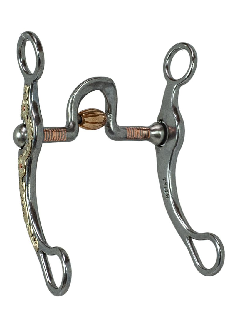 Tyler Chrome Floral "S" Shank - Short Spoon Bit