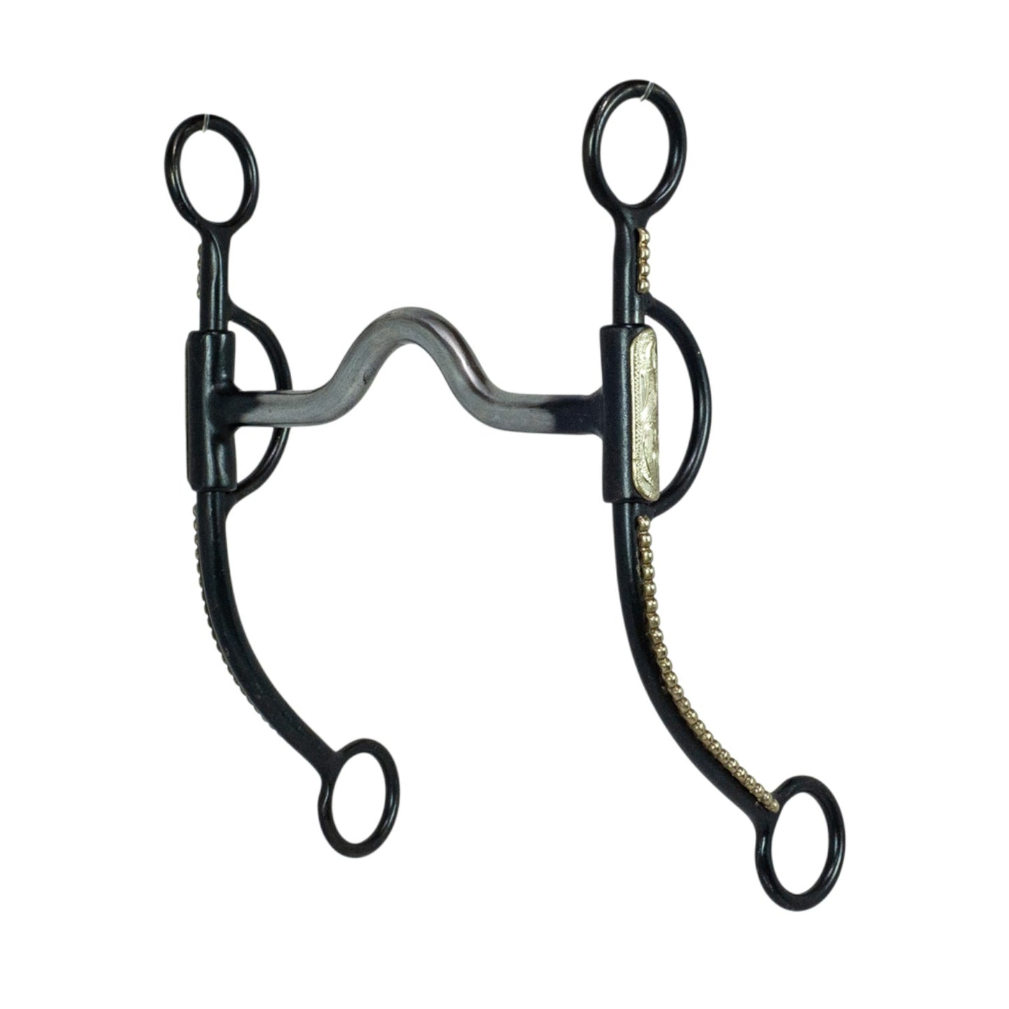 Tyler Dotted Black Steel Shank - Medium Port Bit