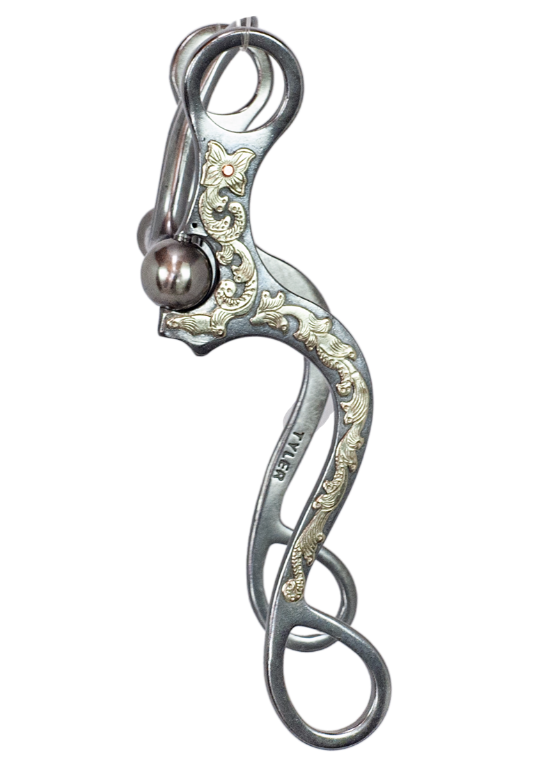 Tyler Chrome Floral Flat Shank - Cathedral Bit