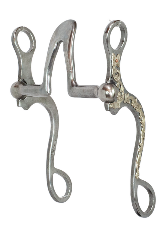 Tyler Chrome Floral Flat Shank - Cathedral Bit