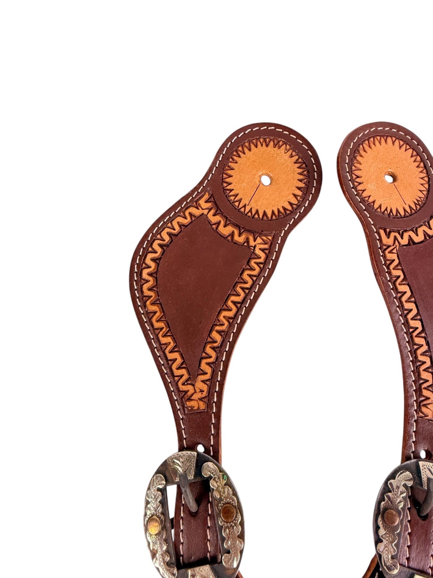 Two Tone Spur Straps + Fancy Buckles