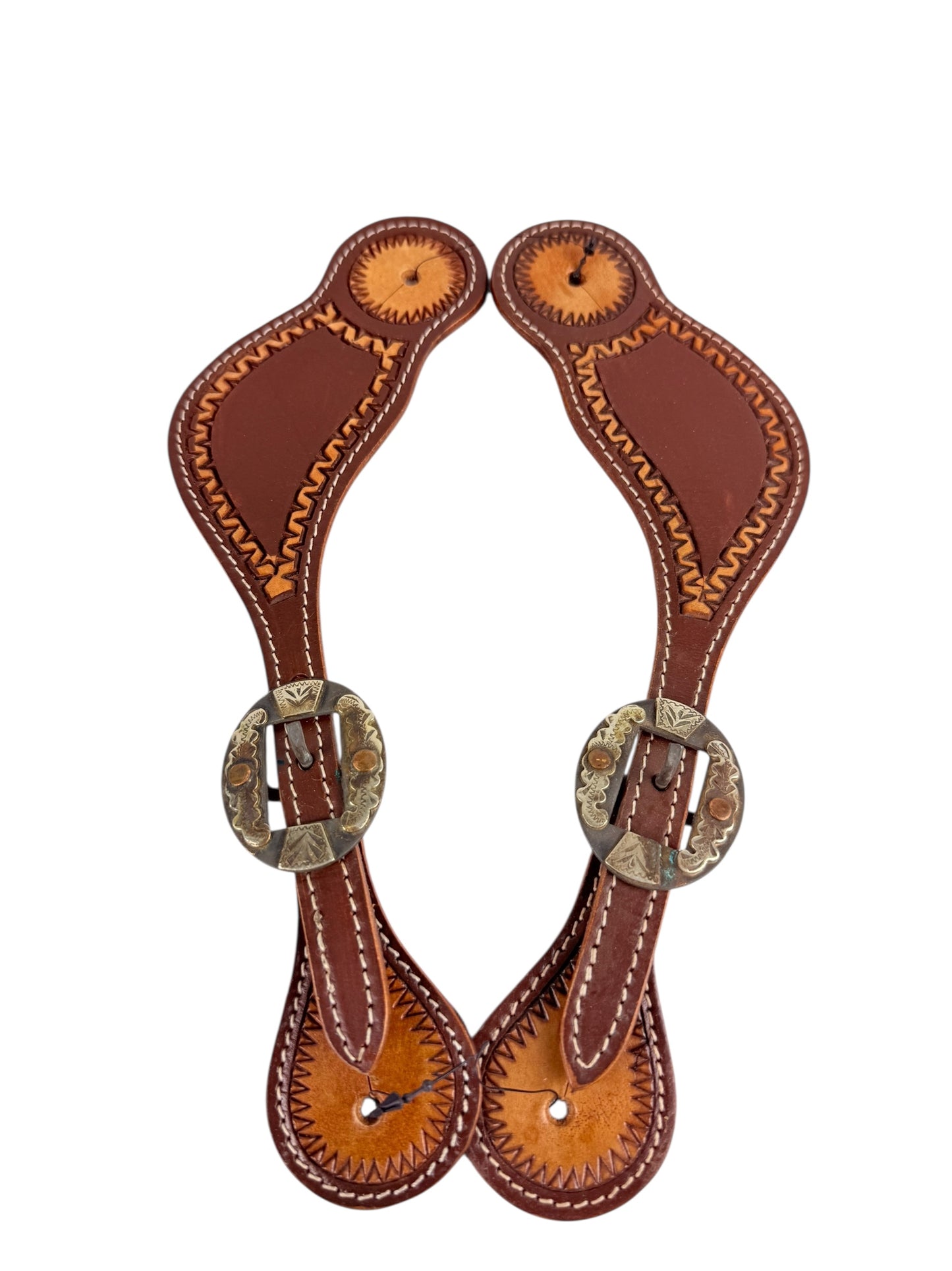 Two Tone Spur Straps + Fancy Buckles