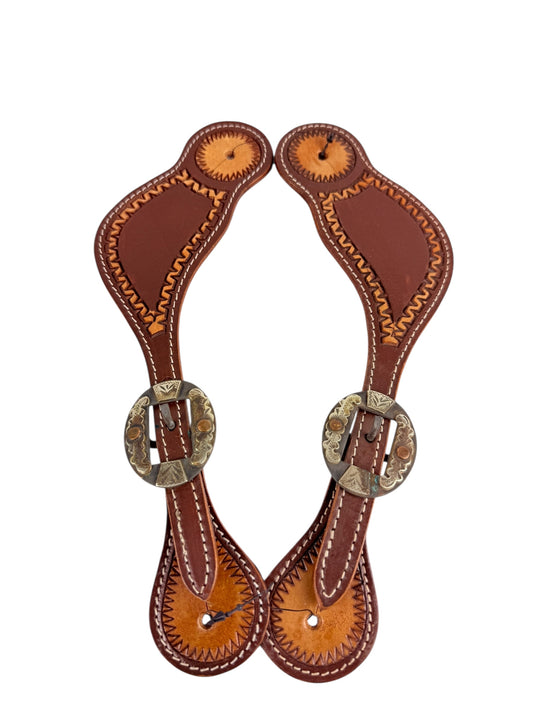 Two Tone Spur Straps + Fancy Buckles