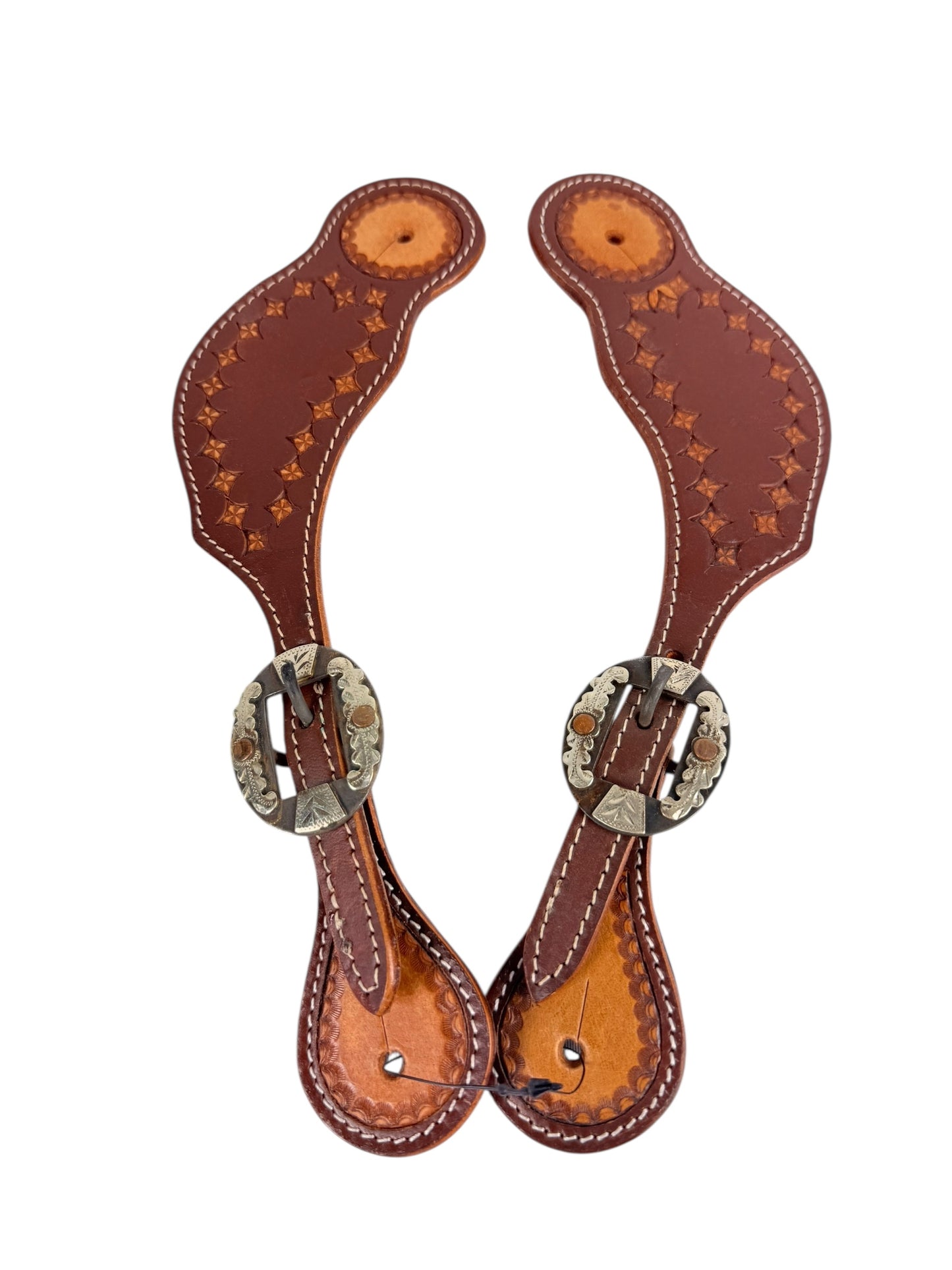 Two Tone Spur Straps + Fancy Buckles