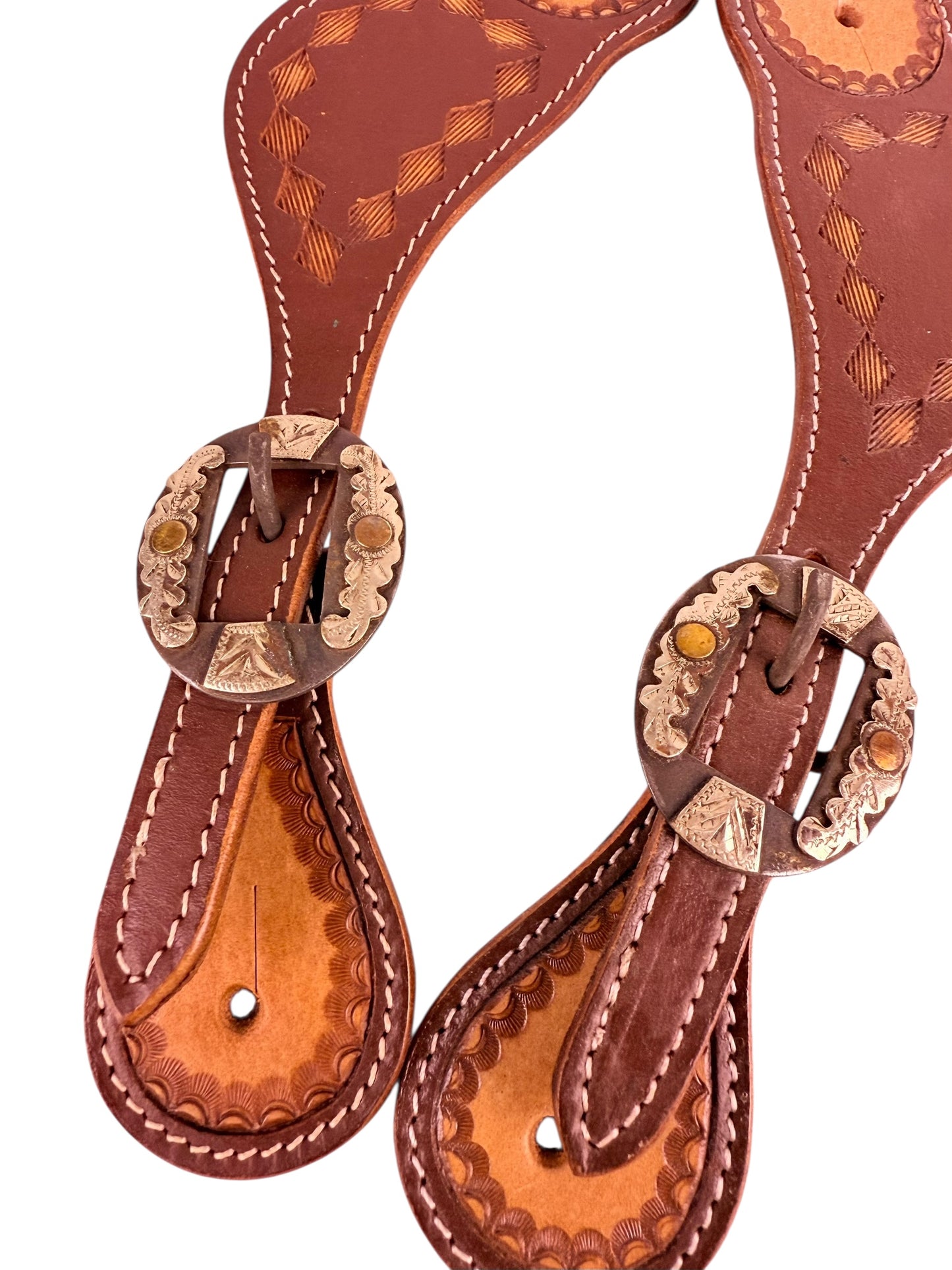 Two Tone Spur Straps + Fancy Buckles
