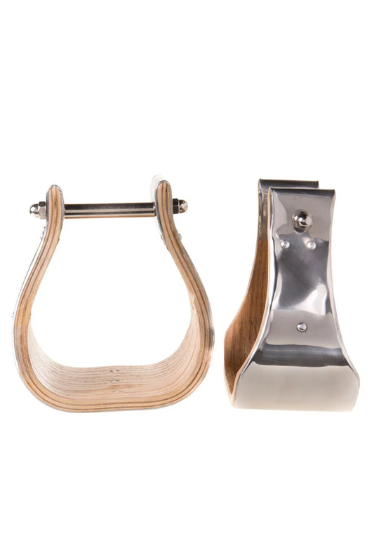 4in Stainless Steel Covered Wood Stirrups