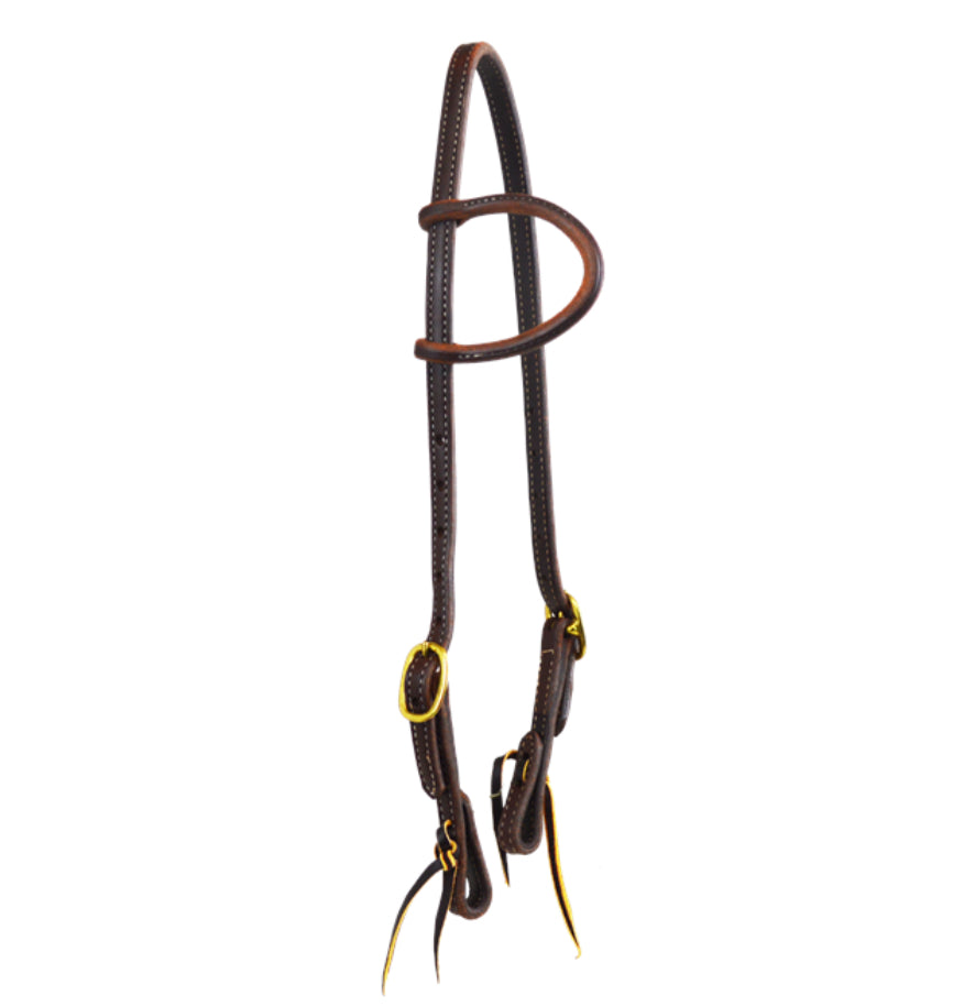 5/8” Doubled + Stitched Slip Ear Headstall