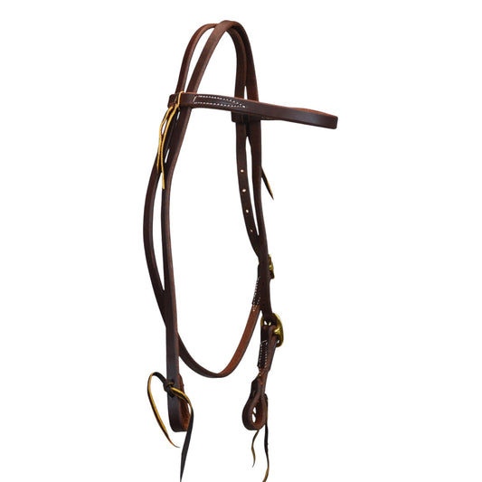 5/8" Single Buckle Browband Headstall (Dark Oil)
