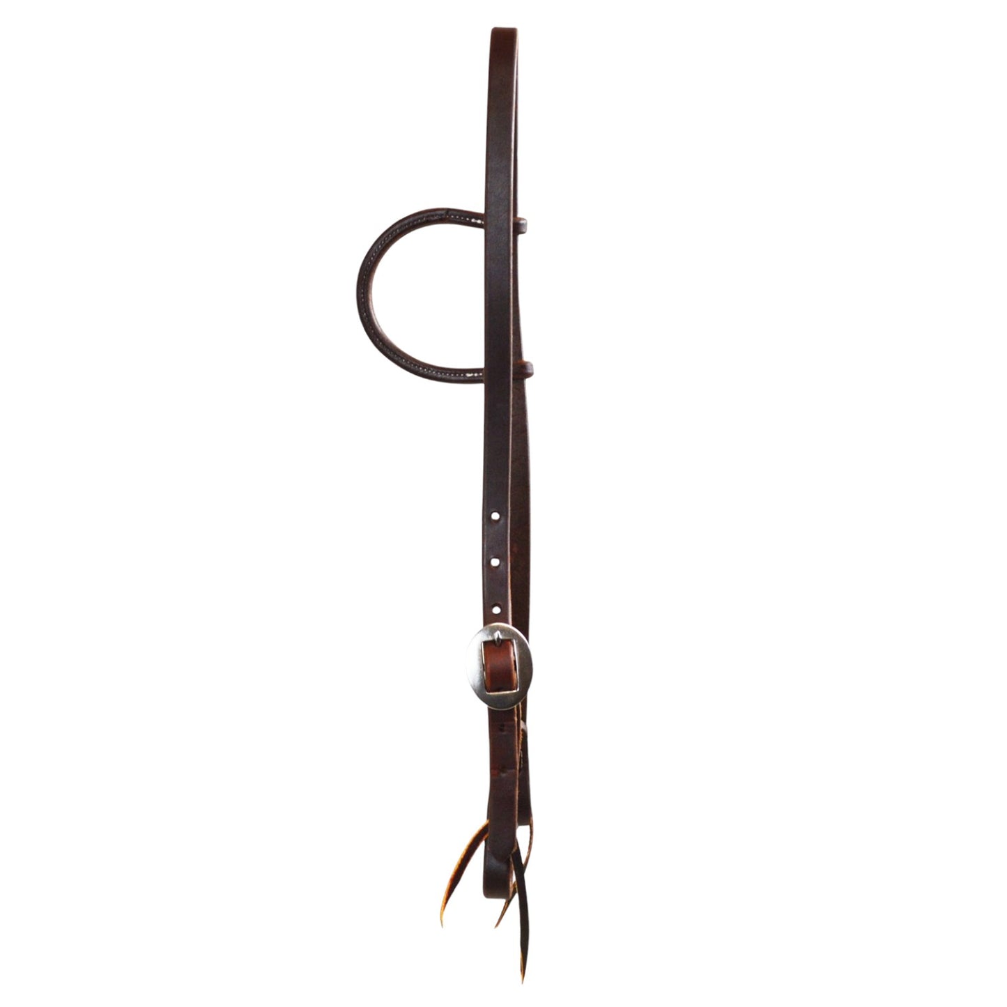 5/8" Single Steel Buckle Slip Ear Headstall (Dark Oil)