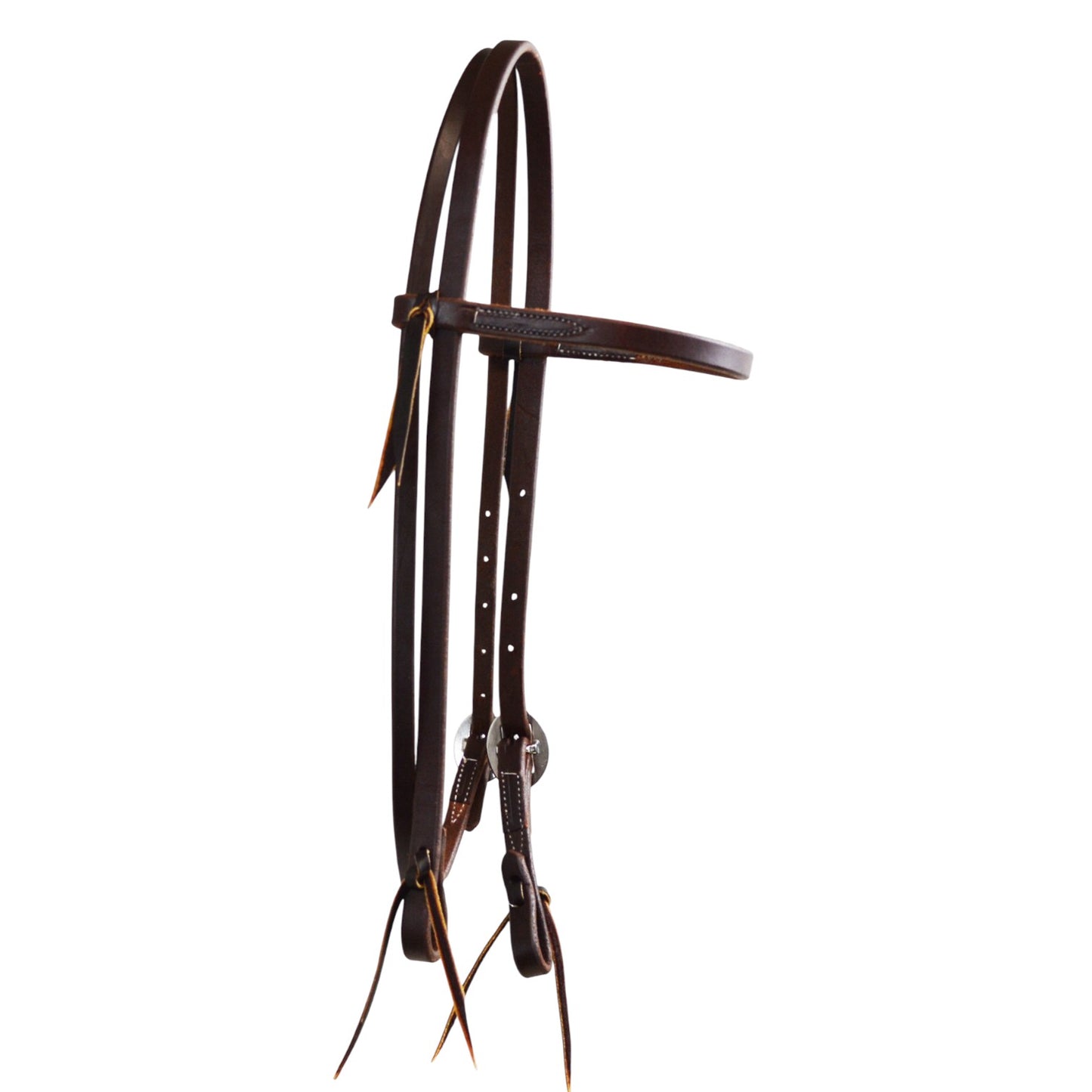 5/8" Single SS Buckle Browband Headstall (Dark Oil)